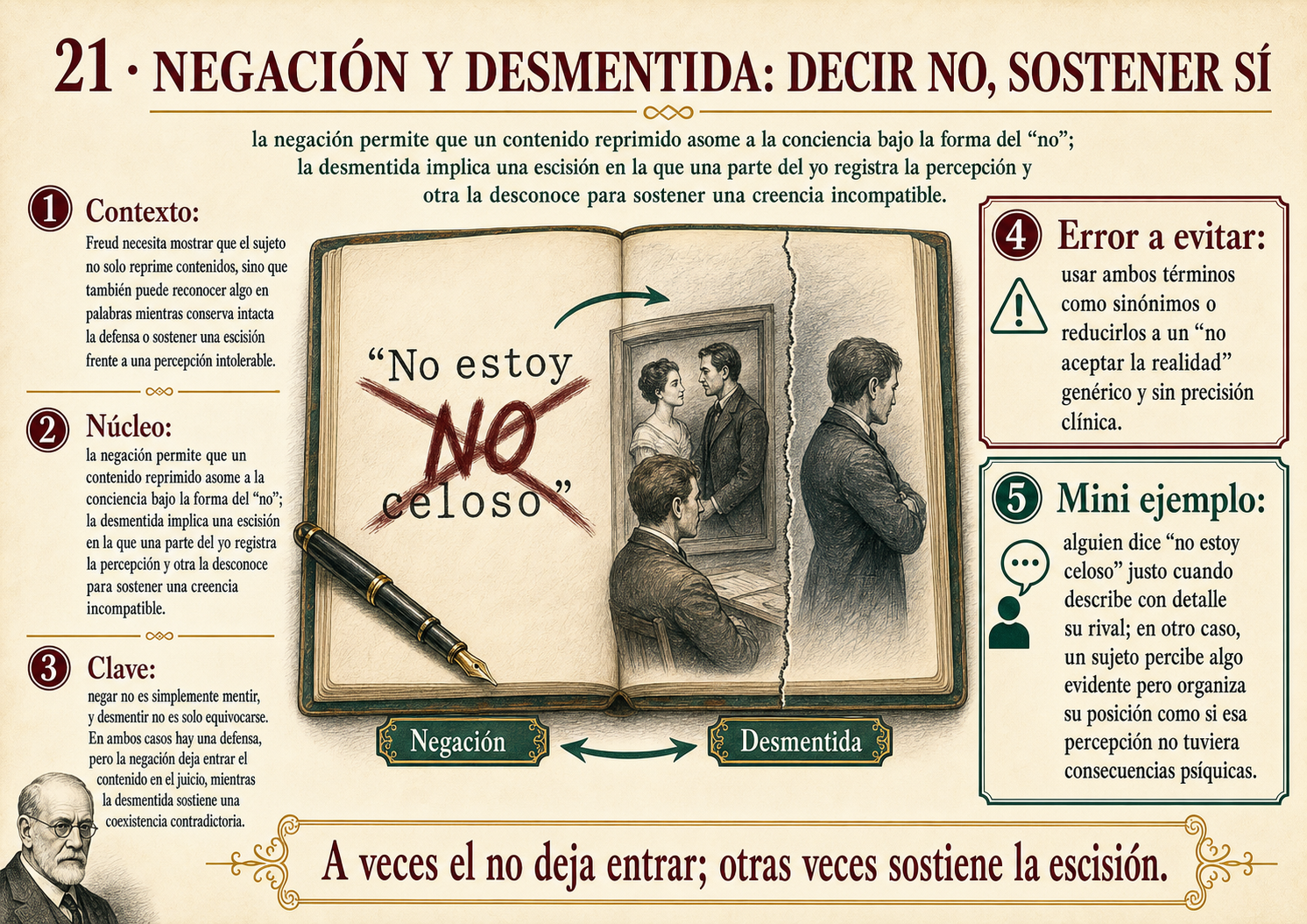 Card 21 — Negación y desmentida