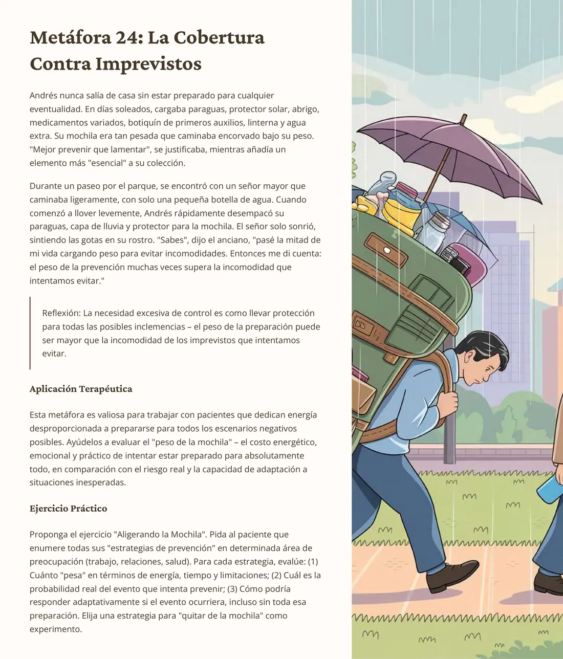 Metáfora 24 La Cobertura Contra Imprevistos