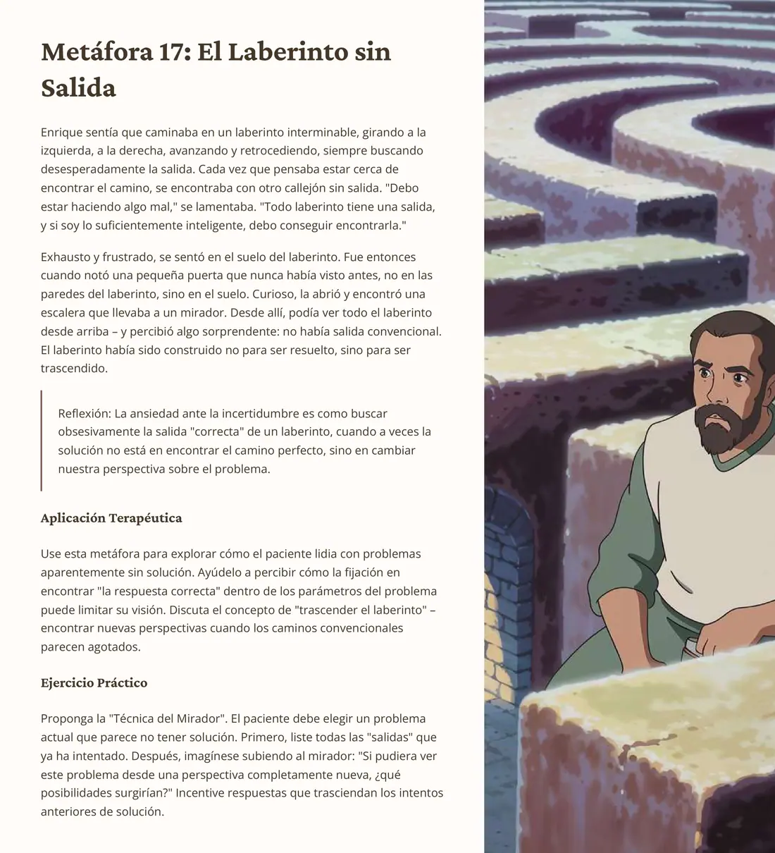 Metáfora 17 El Laberinto sin Salida